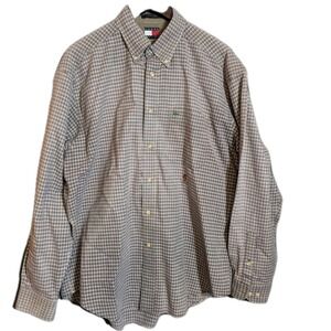 Y2K Tommy Hilfiger Crest Shirt M Plaid Cotton Ivy Preppy Core Streetwear